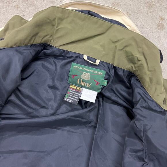Vintage Orvis Fly Fishing Field Gore Tex Jacket Hooded Tan M Gorpcore Outdoors - Picture 6 of 16